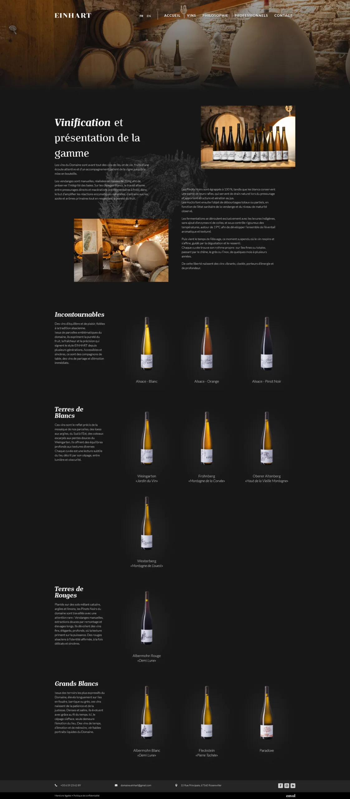 Einhart - Nos vins